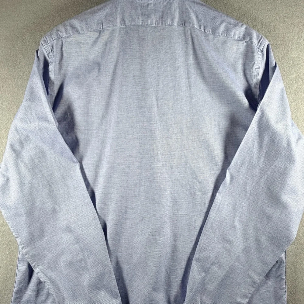Banana Republic Slim Fit Blue Wrinkle Resistant Dress Shirt Men’s L